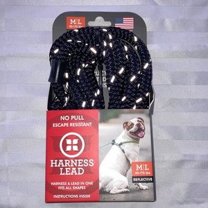 Reflective Harness Lead 2 in 1 Harness & Lead M/L